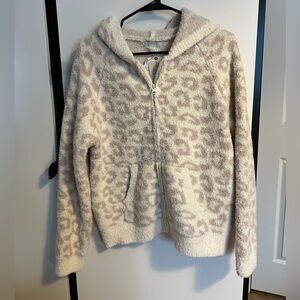 NWT Barefoot Dreams cheetah zip hoodie